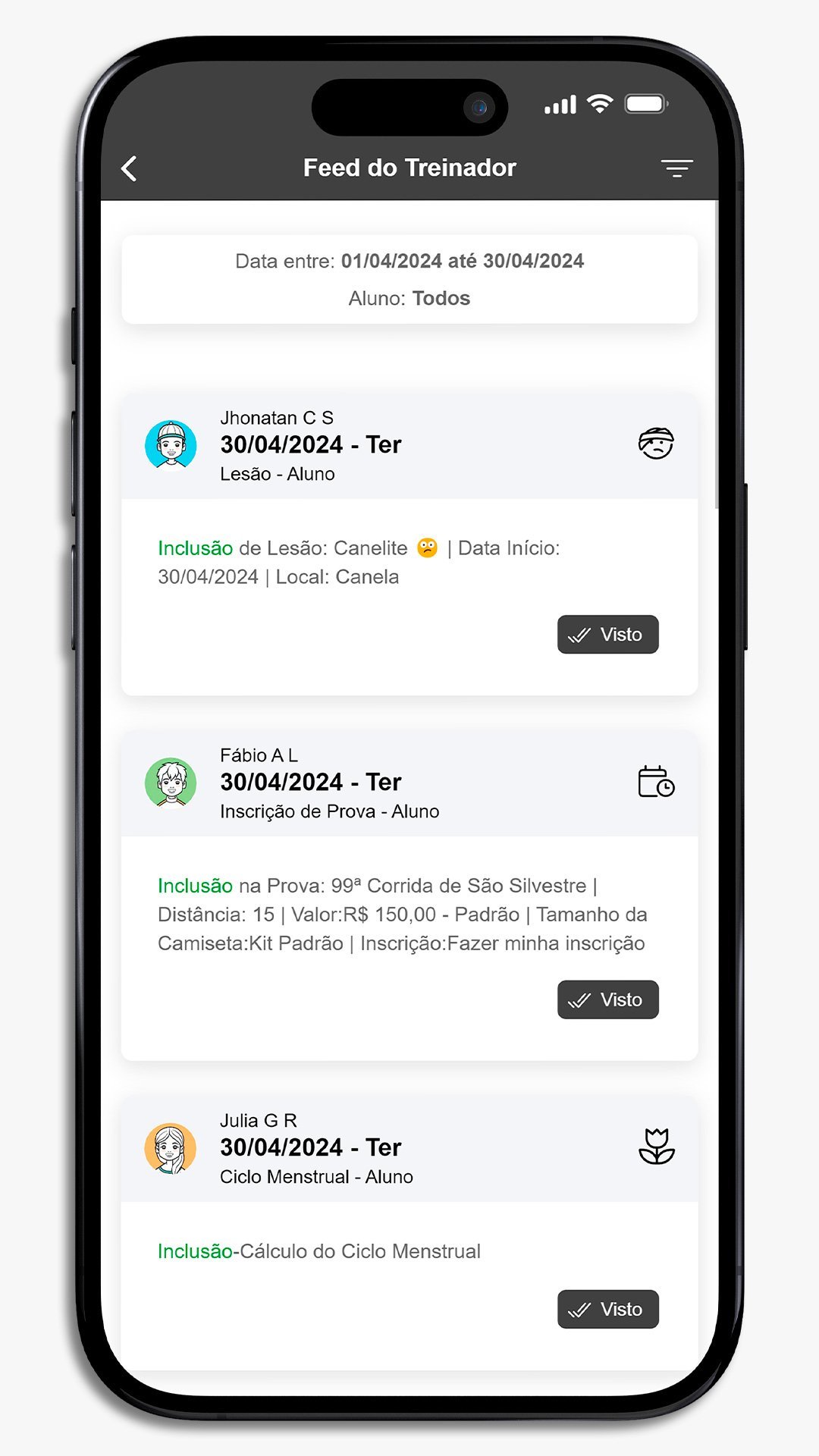 SisRUN Coach - Feed do Treinador