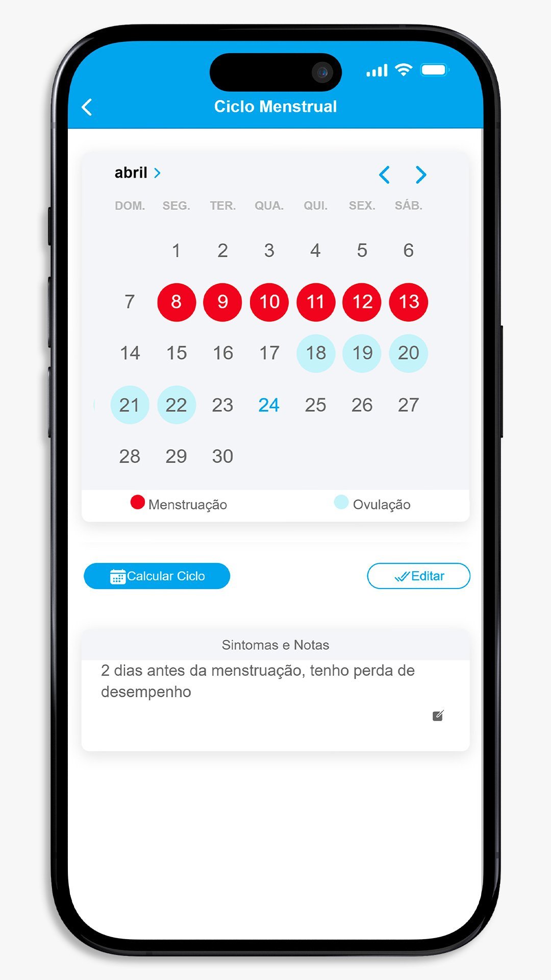SisRUN Elite - Ciclo Menstrual