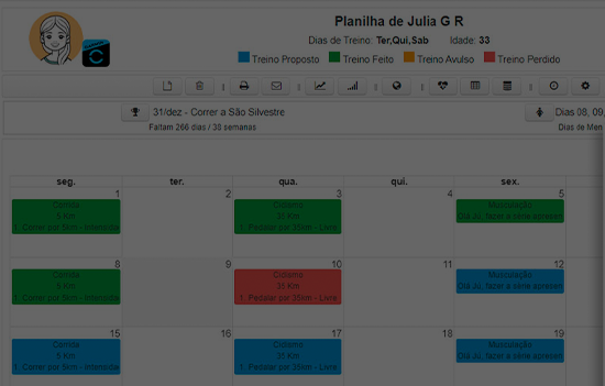 Planilha de Treinos Online